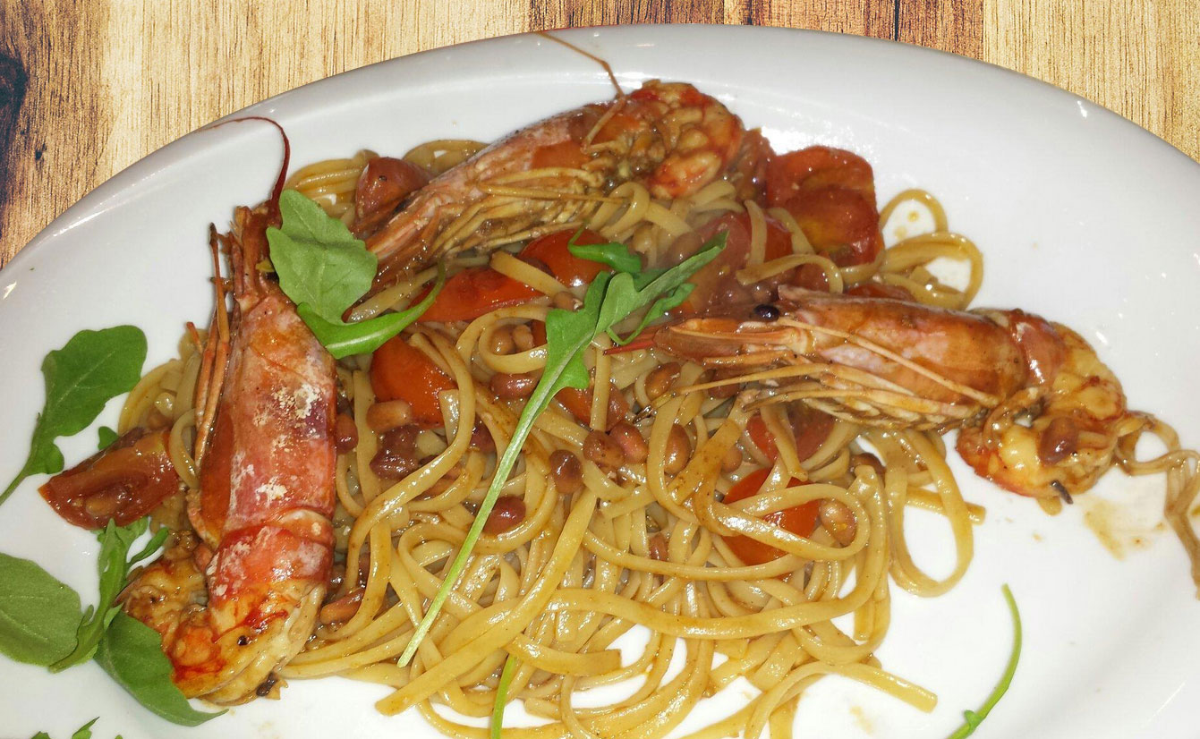 linguine scampi melograno