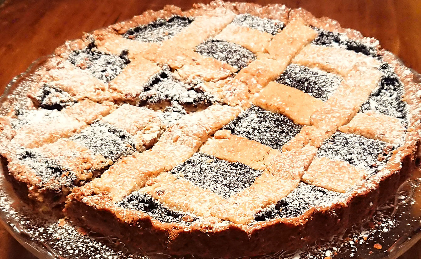 crostata integrale alla melagrana