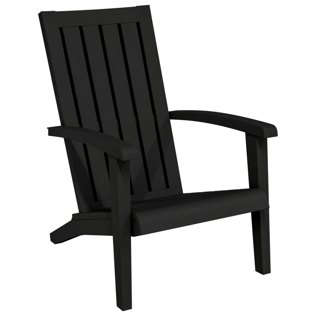 NNEVL Garden Adirondack Chair Black Polypropylene 2 NNEVL Garden Adirondack Chair Black Polypropylene - immagine 2