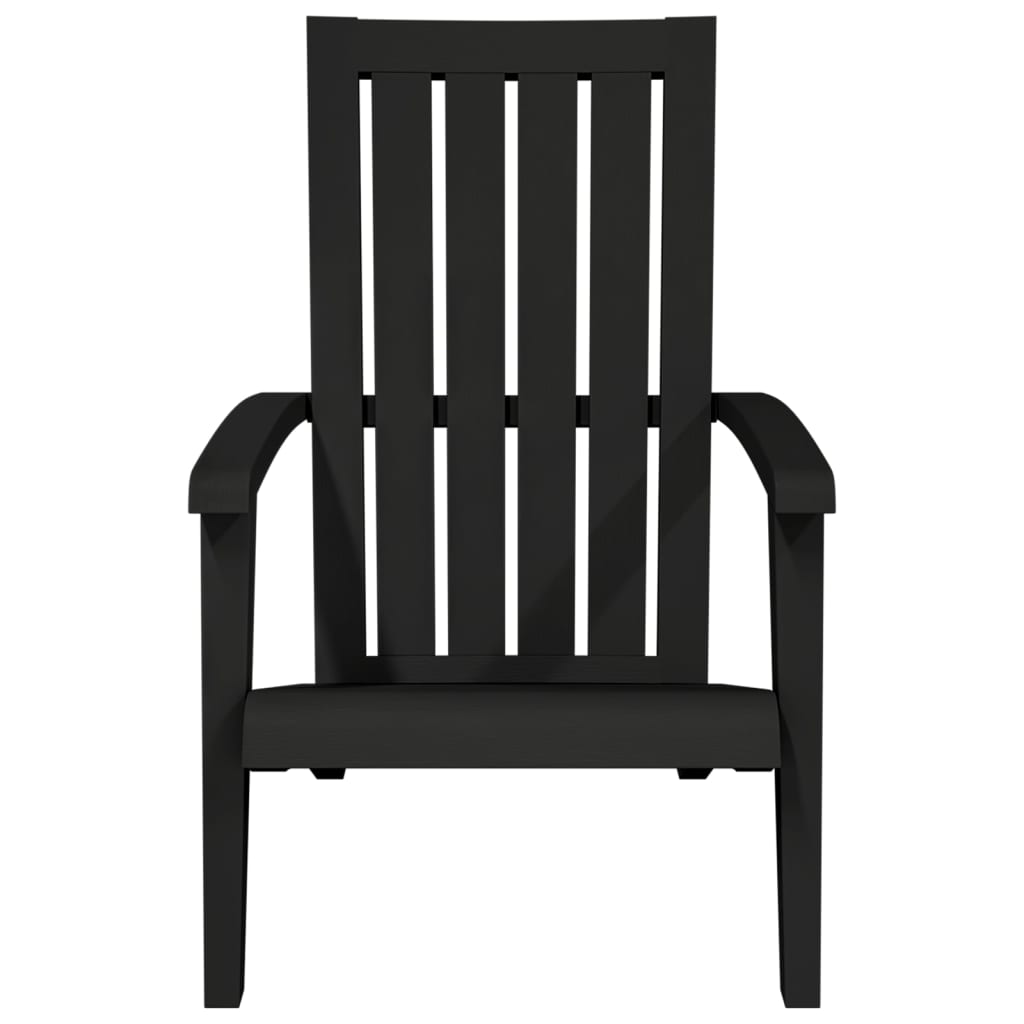 NNEVL Garden Adirondack Chair Black Polypropylene 3 NNEVL Garden Adirondack Chair Black Polypropylene - immagine 3