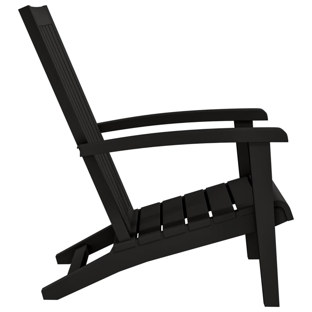 NNEVL Garden Adirondack Chair Black Polypropylene 4 NNEVL Garden Adirondack Chair Black Polypropylene - immagine 4
