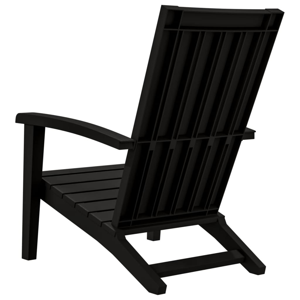 NNEVL Garden Adirondack Chair Black Polypropylene 5 NNEVL Garden Adirondack Chair Black Polypropylene - immagine 5